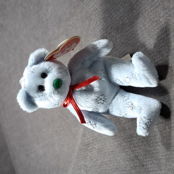 Vintage Plush Lot 2 Christmas Bears 3 TY Bear Ornaments 1 Gund Santa Ornament VG - Picture 9 of 16